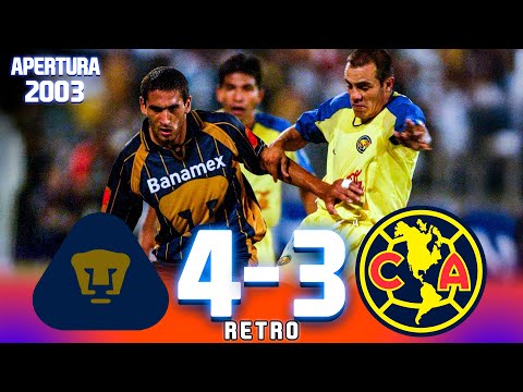 ¡CÁTEDRA de GOLAZOS en CU! 🐾 Pumas 4-3 América 🦅 Apertura 2003 - Jornada 1 - 13/08/2003