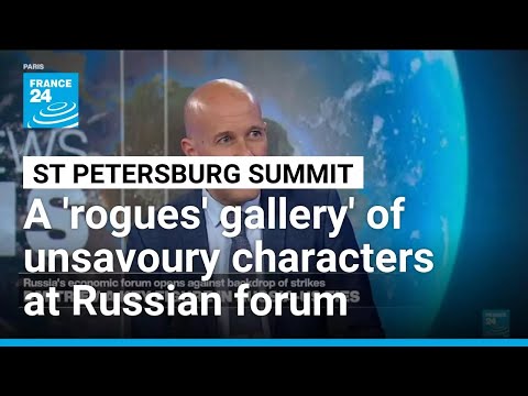 A 'rogues' gallery' of notorious figures at Russia's biggest economic conference