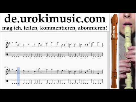 Blockflöte Lernen B. Major Lazer & DJ Snake - Lean On Tabulatur Teil#1 Übungen um-i995