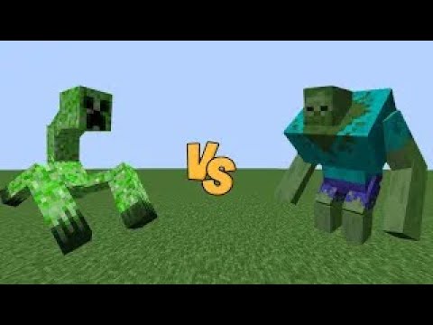 Mutant Zombies Vs Mutant Creeper   Minecraft mob battle   Minecraft arena