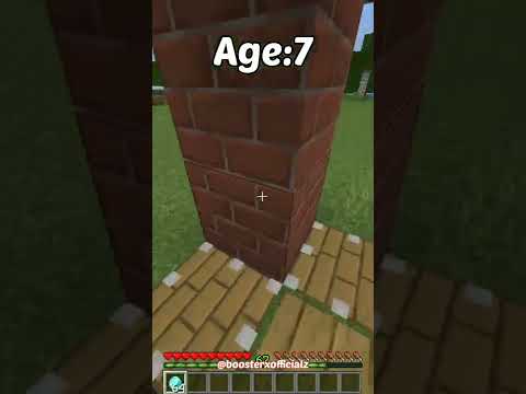 Minecraft Traps At Different Ages😂 #Shorts | BoosterX