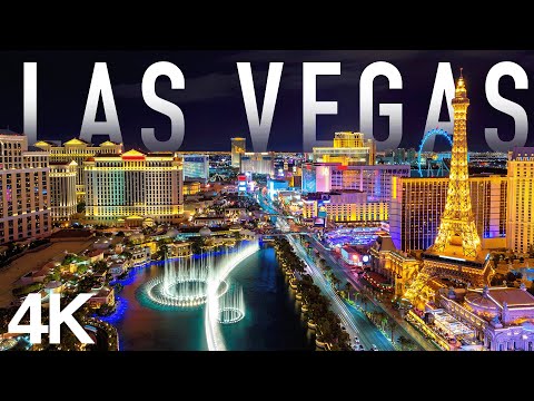 Las Vegas 4K drone view -  3 Hour Aerial Film at Night with Cinematic Music