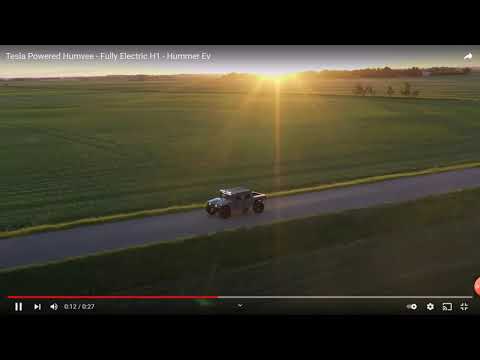 New 2022 Tesla Powered Humvee Ev offroader