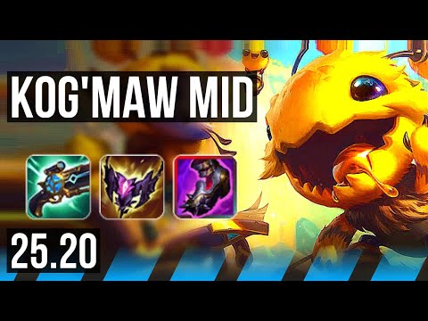 KOG'MAW vs SYNDRA (MID) | EUW Master | 25.20