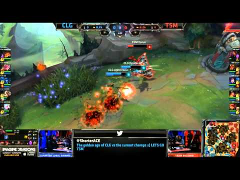 CLG First Blood Aphromoo - CLG vs TSM Game 1 (NA LCS Spring 2015)