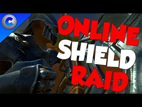 ONLINE RAIDING a GROUP With a SHIELD?!! - ARK Survival Evolved
