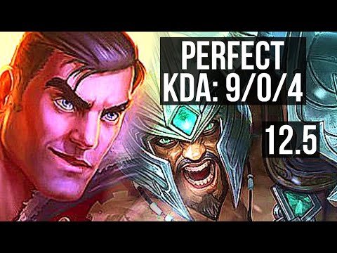 JAYCE vs TRYNDA (TOP) | 9/0/4, Legendary, 300+ games | KR Grandmaster | 12.5