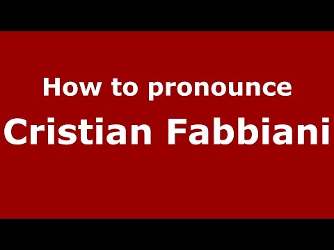How to pronounce Cristian Fabbiani (Spanish/Argentina) - PronounceNames.com