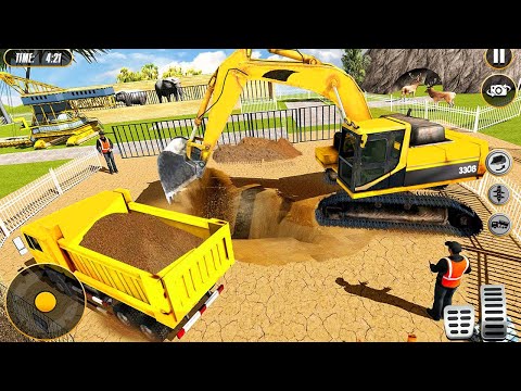 Animal Zoo Construction Simulator : Building Games Android Gameplay