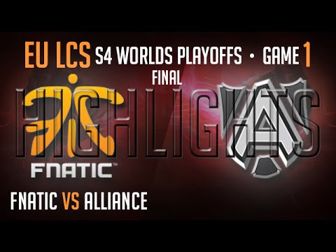 EU LCS Final Highlights | Fnatic vs Alliance Game 1 S4 Worlds Regional Qualifier Summer | FNC vs ALL