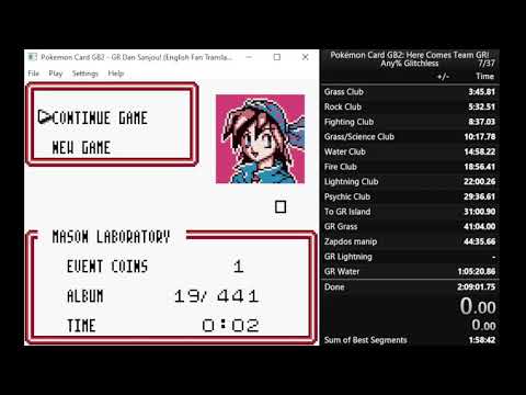 Pokémon Card GB2 any% glitchless 1:51:20 (leaderboard WR)