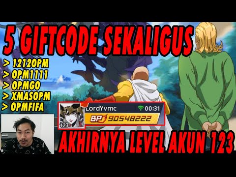 🔥🔥5 GIFTCODE TERBARU!! AKHIRNYA LEVEL AKUN 123 DALAM 2 TAHUN LEBIH!! - ONE PUNCH MAN The Strongest