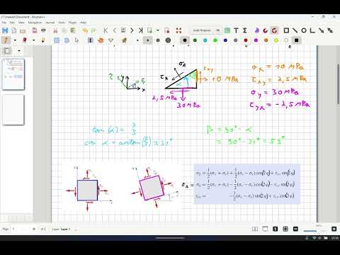 02 Allgemeiner Spannungszustand ein Beispiel (Transformationsgleichungen)