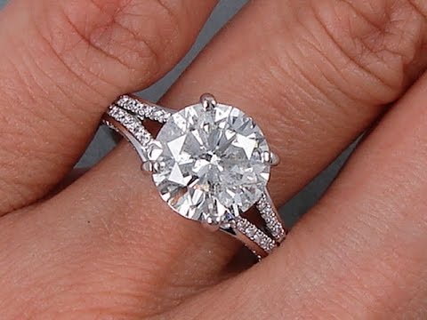 4.00 ctw Round Cut Diamond Engagement Ring - BigDiamondsUSA