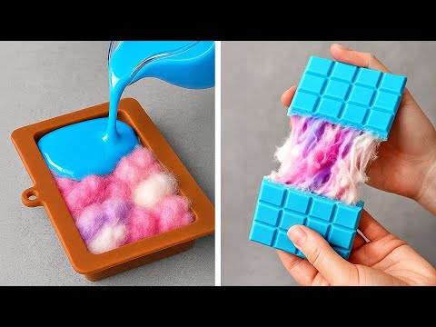 DESSERTS FROM ANOTHER GALAXY! 🪐✨ Rainbow Cotton Candy & Cosmic Chocolate Ideas!