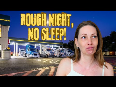 Solo Female Stealth Camping at a Truck Stop | I did not sleep well!