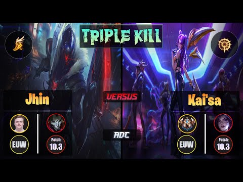 Jenax JHIN (ADC) [Fleet Footwork] VS KAI'SA - Challenger EUW Patch 10.3 Triple Kill