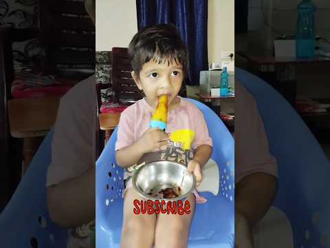 homemade mango icecream with Hershey's chocolate syrup😋