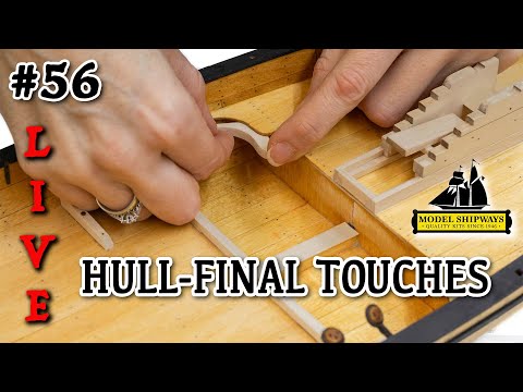 Ep. 56 - GROUP BUILD - HULL - FINAL TOUCHES - Gunboat PHILADELPHIA (1776) -Model Shipways KIT