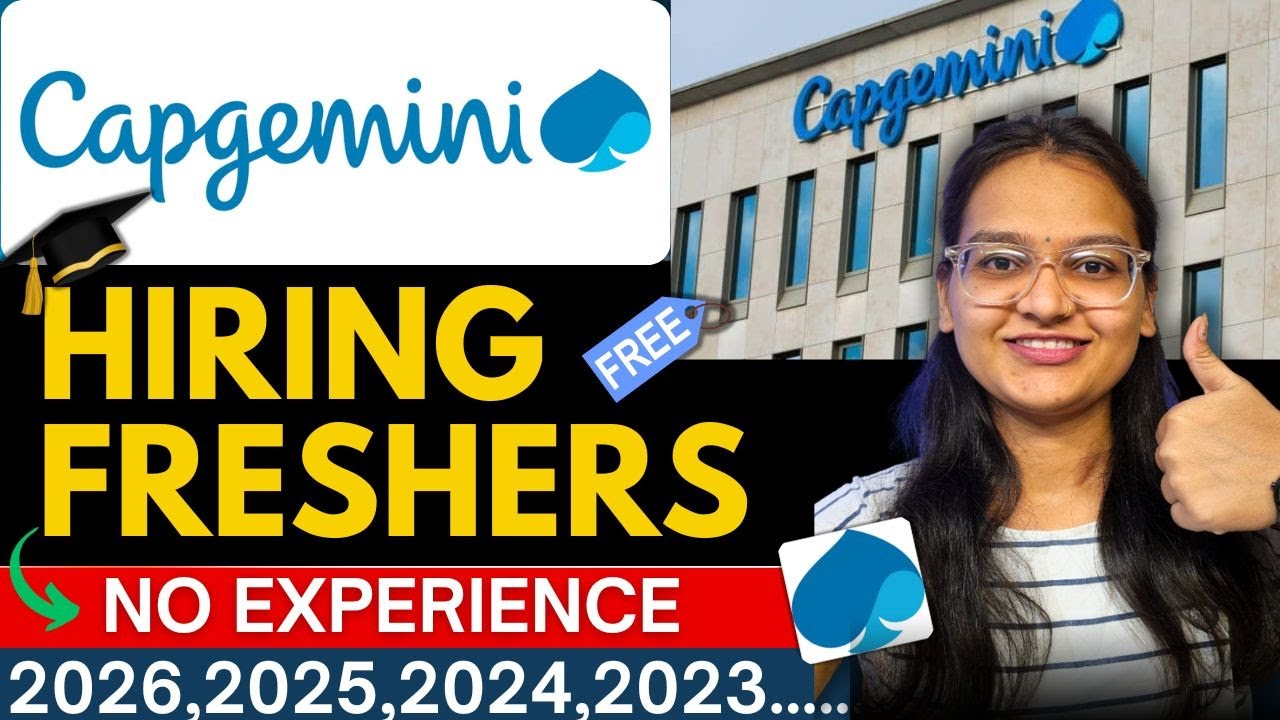 🔥Capgemini Hiring Freshers Permanent Job |  | No Experience  | Apply Now | Freshers Job 2026