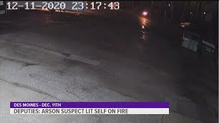 Arson suspect seen on camera caught himself on fire, Polk County Sheriff's Office says