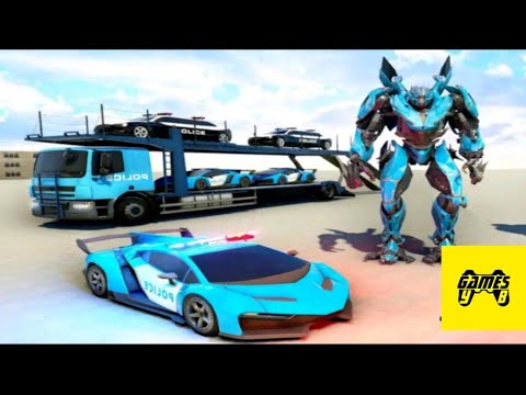 US Police Cop Car Robot Transportation Game 2020 #Part3 - Android Gameplay 1080p60