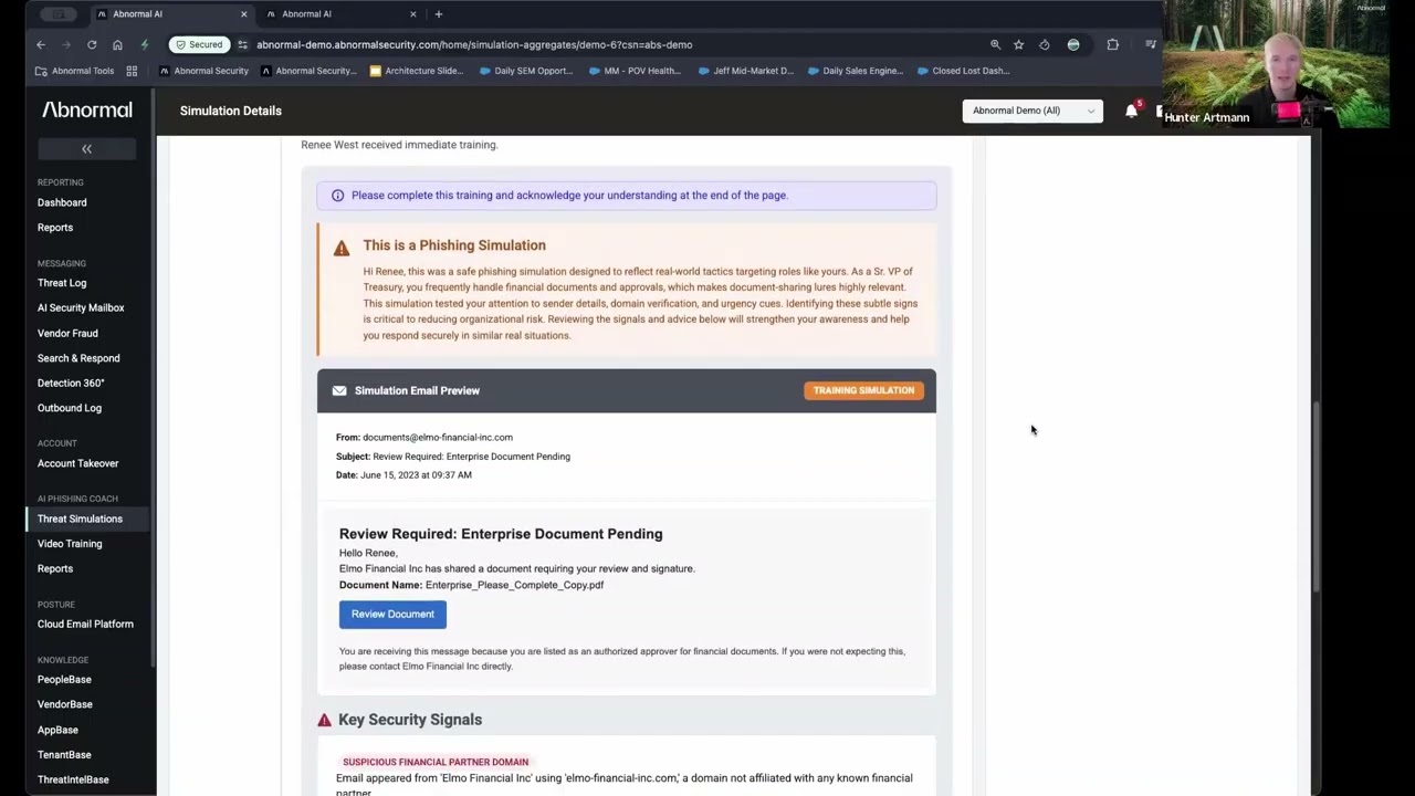 Abnormal's AI Phishing Coach