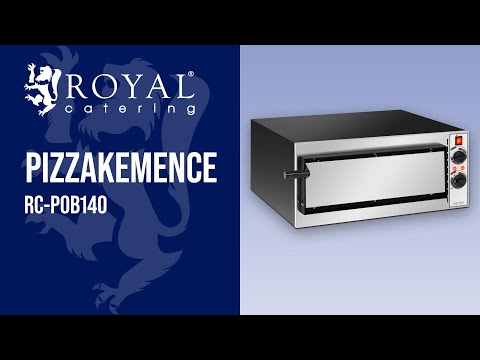 Videó - Elektrikus pizzakemence - 1 x 32 cm - 1 kamra - 1600 W - 230 V - manuális - Royal Catering