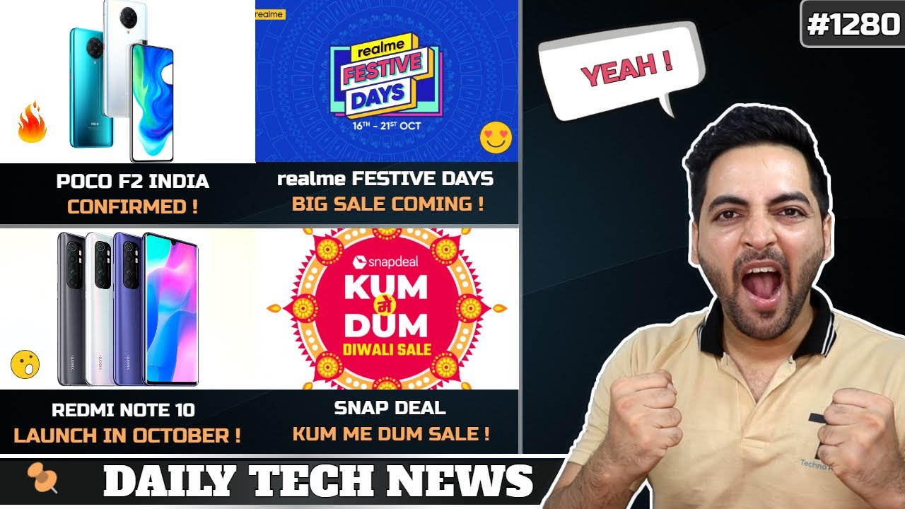 POCO F2 India Confirmed😭,Redmi Note 10 Launch,realme Festive Sale😍,Pixel 4a India Price,Flipkart