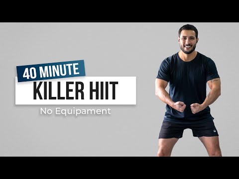 40 MIN KILLER HIIT WORKOUT - Full Body, No Repeat, No Equipment - Burn Calories and Have Fun