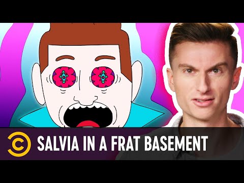 特雷沃-華萊士與他的兄弟會兄弟們在丹参上絆倒--旅行中的故事。 (Trevor Wallace Tripped on Salvia with His Frat Bros - Tales from the Trip)