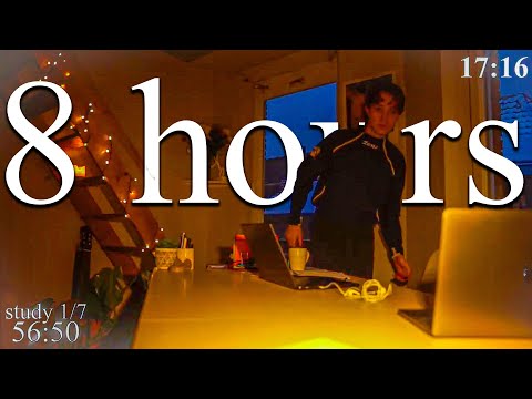 LIVE-SPECIAL from Belgium | 8-HOUR study with me in GENT📚⛈️  rain sounds & pomodoro timer 60 & 10