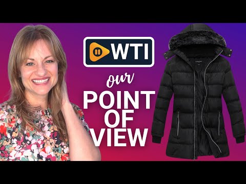 THE WHOLE SHEBANG Women's Puffer Coat with Faux-Fur Detachable Hood Medium Black - WTI product video review