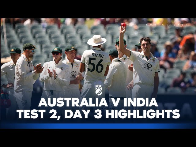 Australia v India – Second Test, Day 3 Highlights I 08/12/24 I Fox Cricket