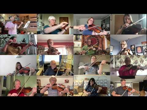'Dreams of Yorkshire Tea' performed by Rachael McShane's online fiddle students