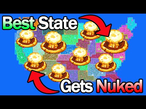 Every 2 Minutes The Best State gets NUKED!? United States BattleRoyale - (WorldBox)