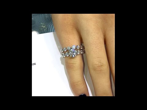 7-stone Engagement Ring with Wedding Band