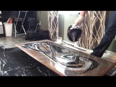 How To Acrylic Pour A Coffee Table Top