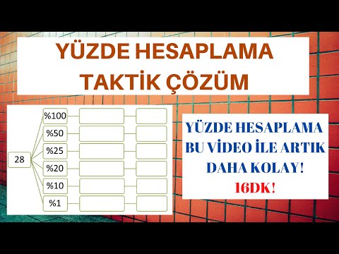 YÜZDE HESAPLAMA TAKTİK ÇÖZÜM