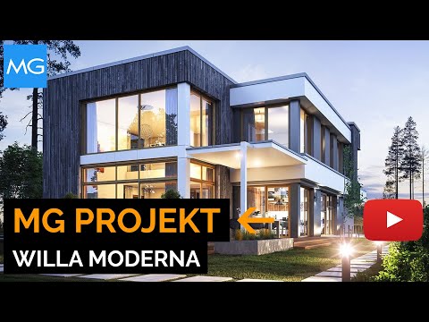 Projekt domu Willa moderna MG Projekt - 381.98 m2 - koszt budowy 593 tys. zł