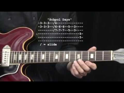 "School Days" by Chuck Berry : 365 Riffs For Beginning Guitar !!