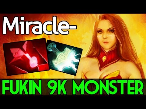 Miracle- [Lina] Fuking 9k Monster - 1 Kill per min Dota2 7.04
