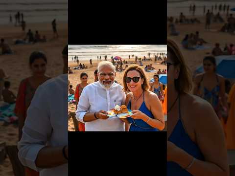 Giorgia Meloni & Narendra Modi Enjoy Choux Buns at Mumbai Beach – A Unique Diplomatic Moment!
