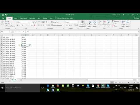How to separate date from time in excel