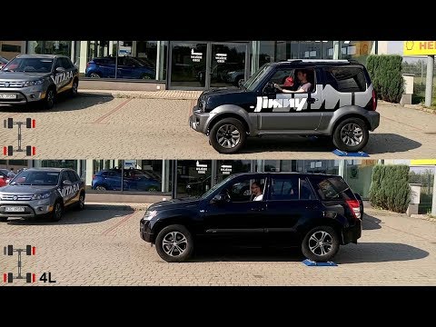 Suzuki Grand Vitara 2.7 V6 AT vs Suzuki Jimny 1.3 AT - 4x4 test on 3 rollers