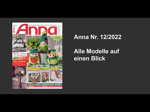 Zeitschrift Anna Nr. 1/2022 - Alle Modelle auf einen Blick