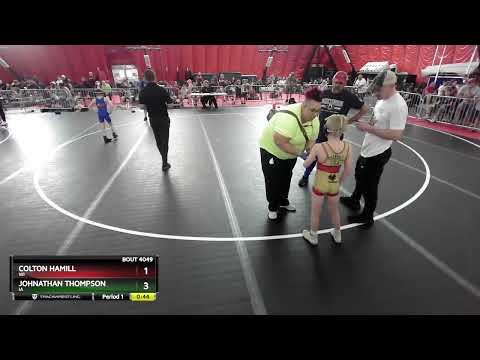 63 Lbs Round 3 - Colton Hamill, WI Vs Johnathan Thompson, IA D0a5