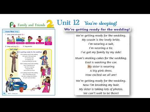 Song in Family & friends Level 2 Unit 12_We're getting ready for the wedding! | Let's sing karaoke!