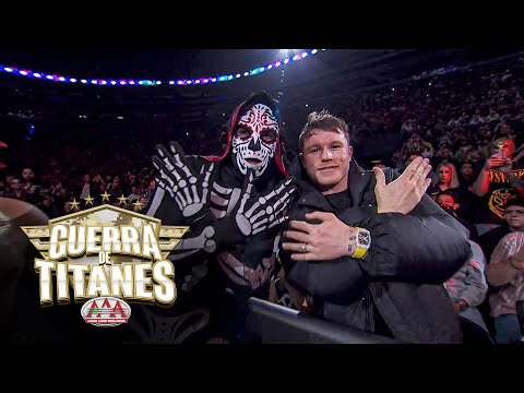 Canelo Álvarez parties with La Parka, Mr. Iguana and more: AAA Guerra de Titanes 2025 highlights