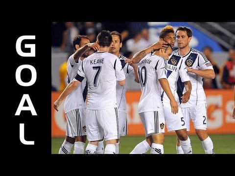 GOAL: Landon Donovan scores from Robbie Keane vs Sporting KC - 4/20/13